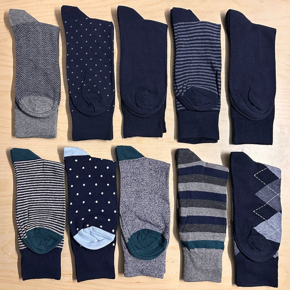 Men's 10Pr Dress/Casual Socks